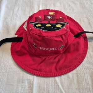 Flapjack kids 2-4 years reversible hat, pirate ship on 1 side owl pirate VVGUC
